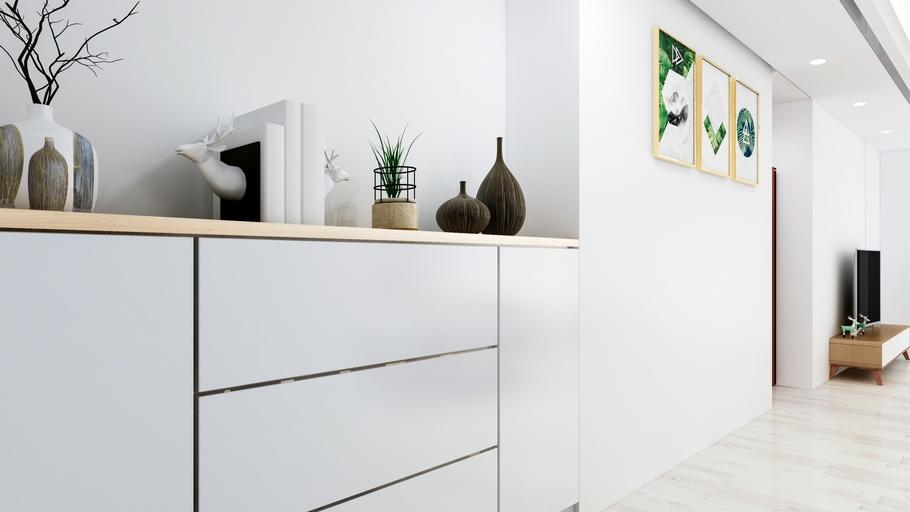 Graue Kommode planen Graue Kommode im Hausflur